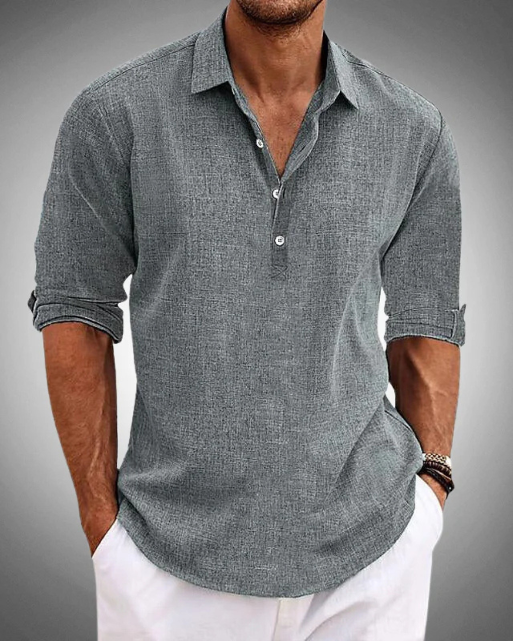 Camisa clásica de algodón Sabbio