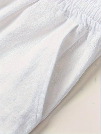 PANTALON DÉCONTRACTÉ EN COTON ET LIN